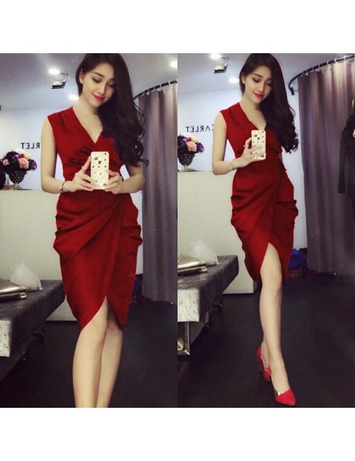 Đầm Cổ Chéo Lai Dún Một Bên - 62