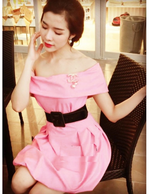 Đầm Cổ Ngang Váy Quả Bí - 68