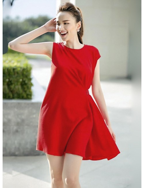 Đầm Phối Đai 1 Bên Eo Đính Hạt - 73