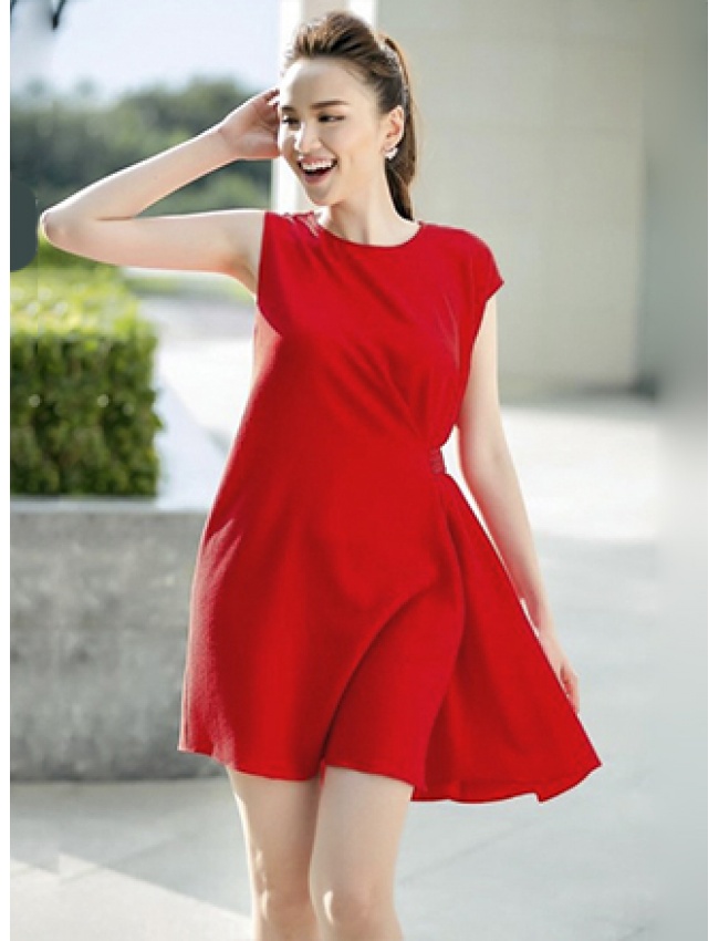 Đầm Phối Đai 1 Bên Eo Đính Hạt - 73