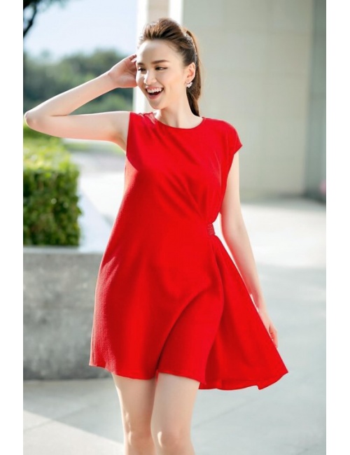 Đầm Phối Đai 1 Bên Eo Đính Hạt - 73