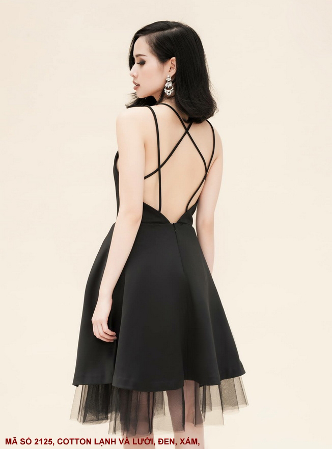 Đầm Tâm Tít Hở Lưng Chéo Dây - 2125 (2125) chụp thực tế - Thời Trang Minh Ngọc