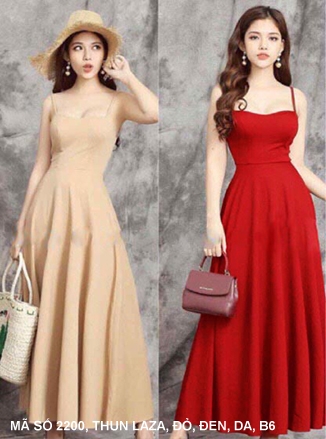 Đầm Công Chúa 2 Dây - 2200 (2200) chụp thực tế - Thời Trang Minh Ngọc