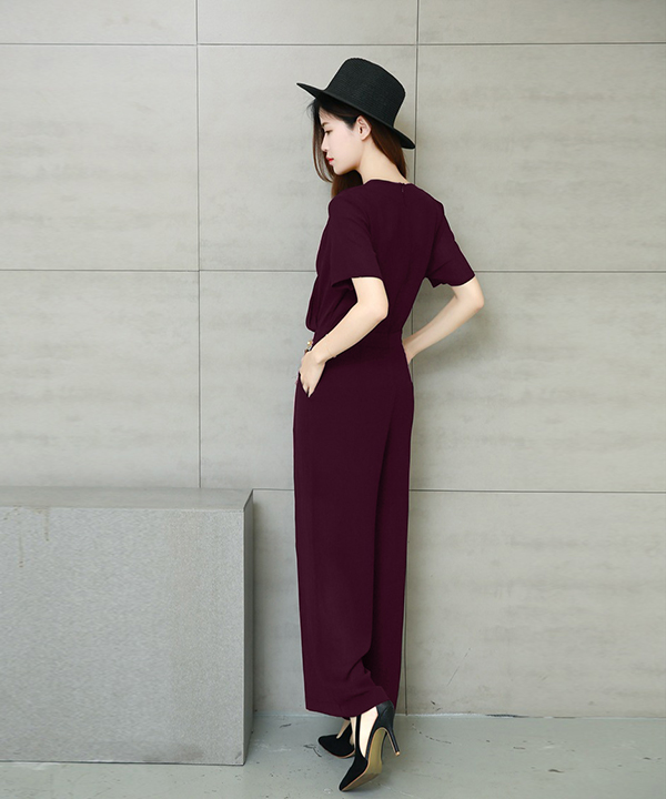 Jumpsuit Cổ Chéo Sang Trọng - Js5000 (JS5000) chụp thực tế - Thời Trang Minh Ngọc