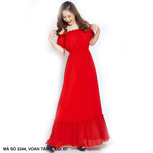 Đầm Dài 2 Dây - 2244 (2244) chụp thực tế - Thời Trang Minh Ngọc