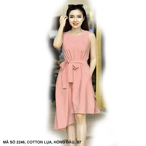 Đầm Sát Nách Cột Nơ Eo - 2246