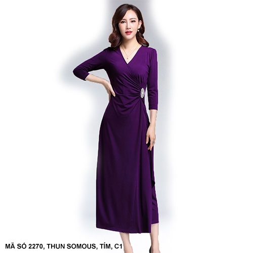 Đầm Dạ Hội Tay Dài Cổ Tim