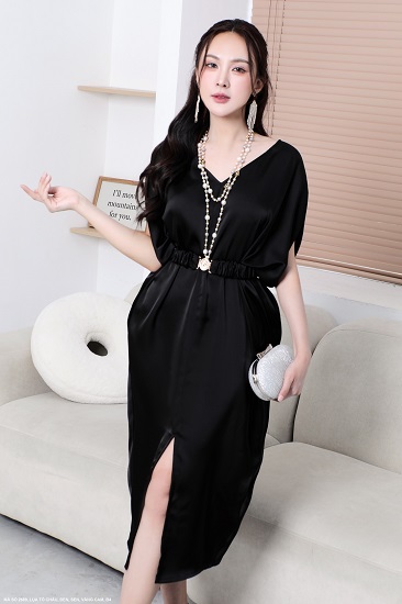 Đầm Dơi Khoen Nịch Eo - 2689 (2689) chụp thực tế - Thời Trang Minh Ngọc