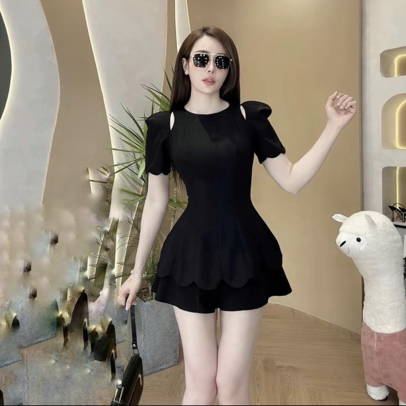 Set Bộ Khoét Vai Sang Trọng - 2715 (2715) chụp thực tế - Thời Trang Minh Ngọc