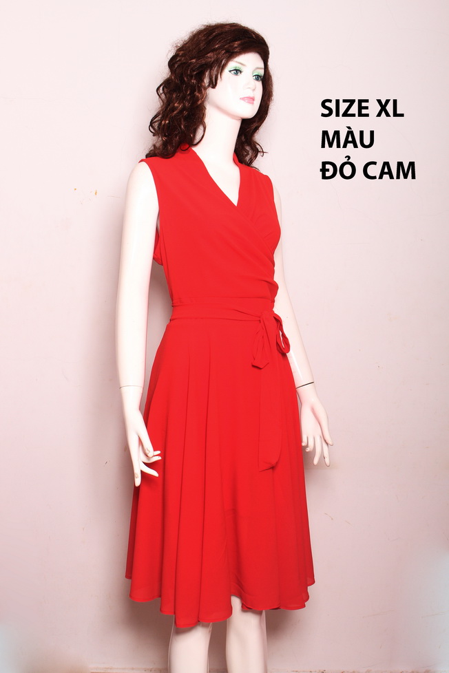 Đầm Cổ Chéo Thắt Nơ Eo Xinh Xắn - 38