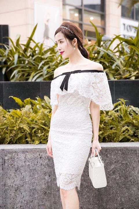 Đầm Nhún Cổ Phối Nơ - 52 (52) chụp thực tế - Thời Trang Minh Ngọc