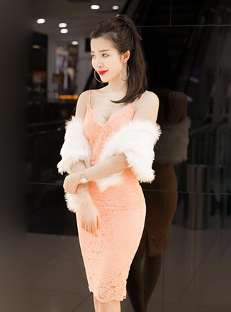 Đầm Ren Dây Cổ Chéo - 66